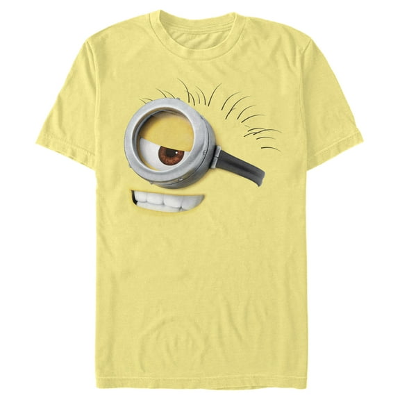 Men's Despicable Me Minions Carl Big Face  Graphic Tee Banana 3X Large
