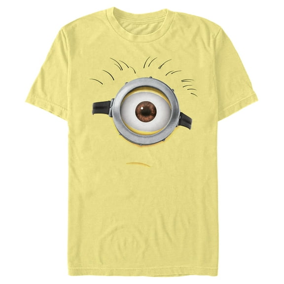 Men's Despicable Me Minions Carl Frowny Big Face Graphic Tee Banana 3X Large