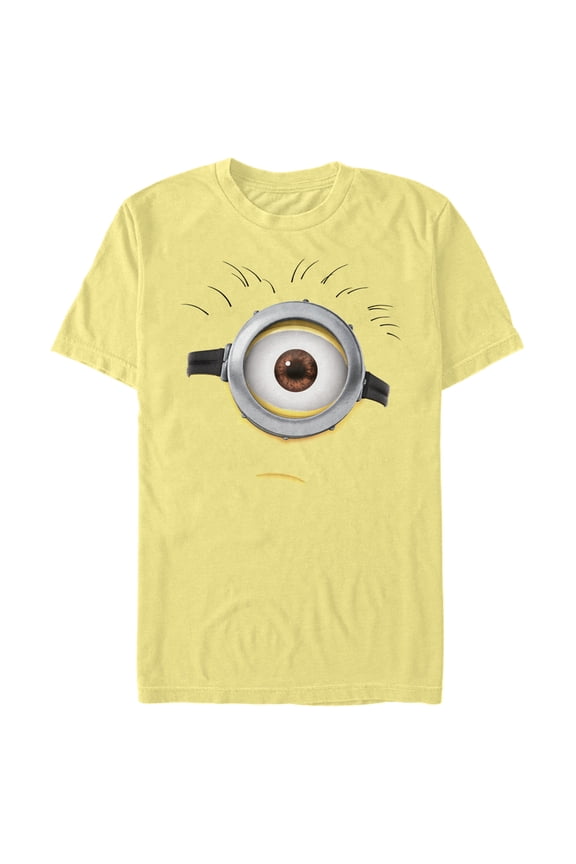 Men's Despicable Me Minions Carl Frowny Big Face Graphic Tee Banana 3X Large