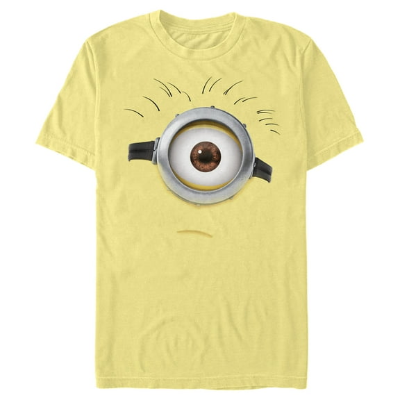 Men's Despicable Me Minions Carl Sad Big Face  Graphic Tee Banana Large