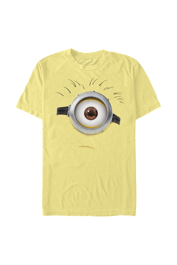 Men's Despicable Me Minions Carl Sad Big Face Graphic Tee Banana Large