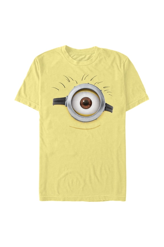 Men's Despicable Me Minions Carl Side Smile Big Face Graphic Tee Banana Small