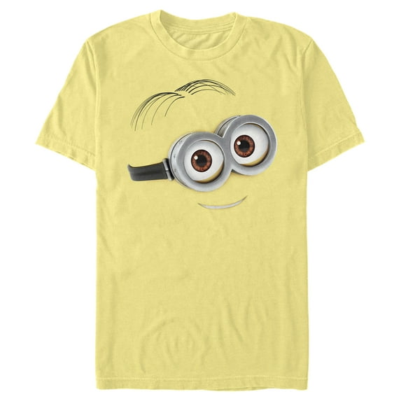 Men's Despicable Me Minions Dave Sweet Smile Big Face Graphic Tee Banana 2X Large