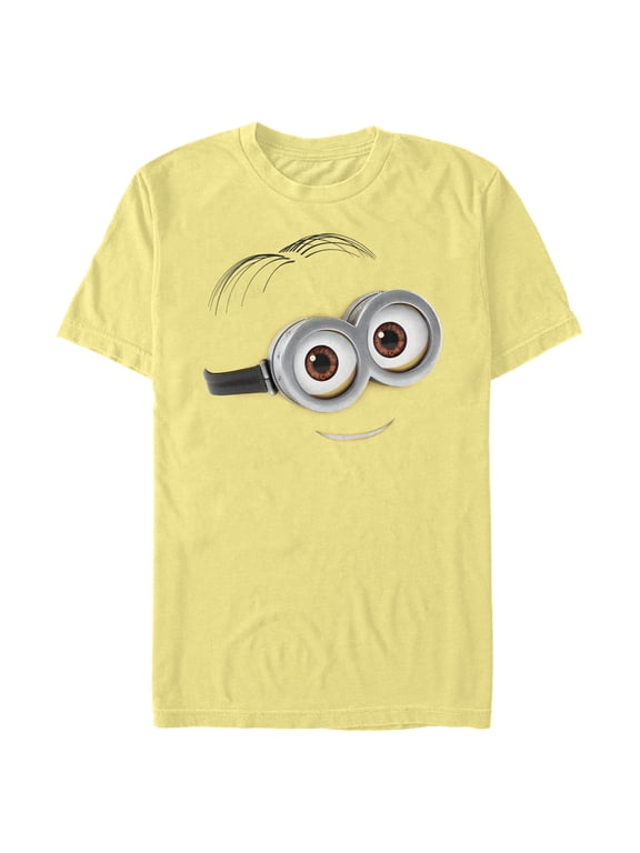 Men's Despicable Me Minions Dave Sweet Smile Big Face Graphic Tee Banana 3X Large