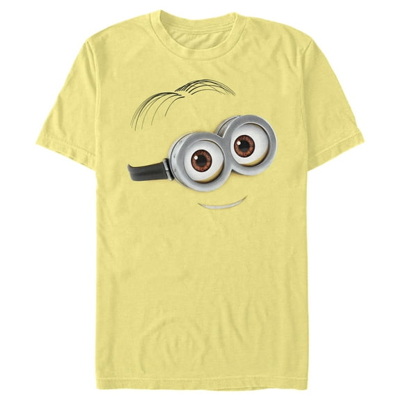 Men's Despicable Me Minions Dave Sweet Smile Big Face  Graphic Tee Banana Large