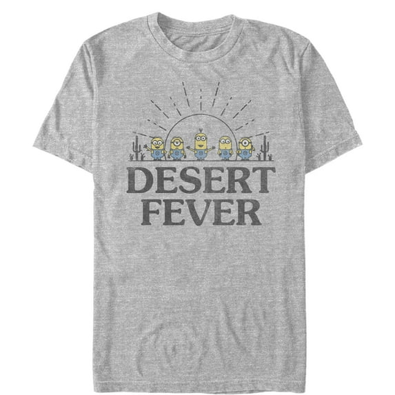Men's Despicable Me Minions Desert Fever Graphic Tee Athletic Heather 2X Large