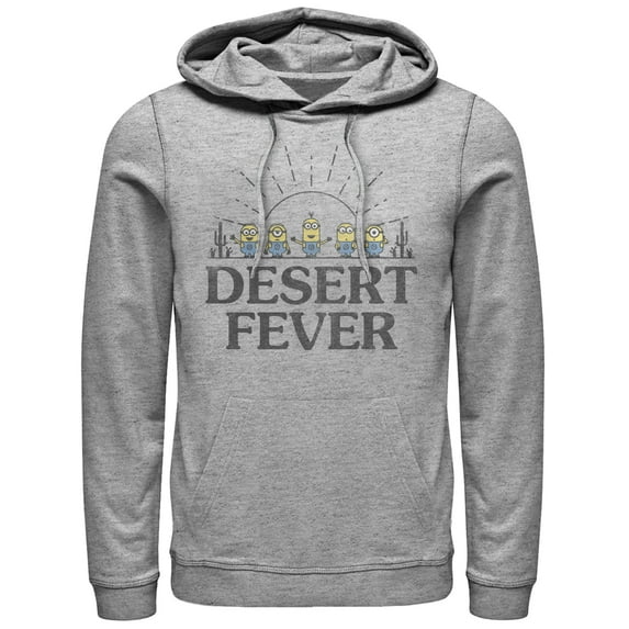 Men's Despicable Me Minions Desert Fever Pull Over Hoodie Athletic Heather Medium
