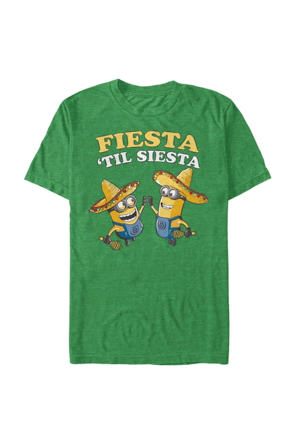 Men's Despicable Me Minions Fiesta Graphic Tee Kelly Heather X Large