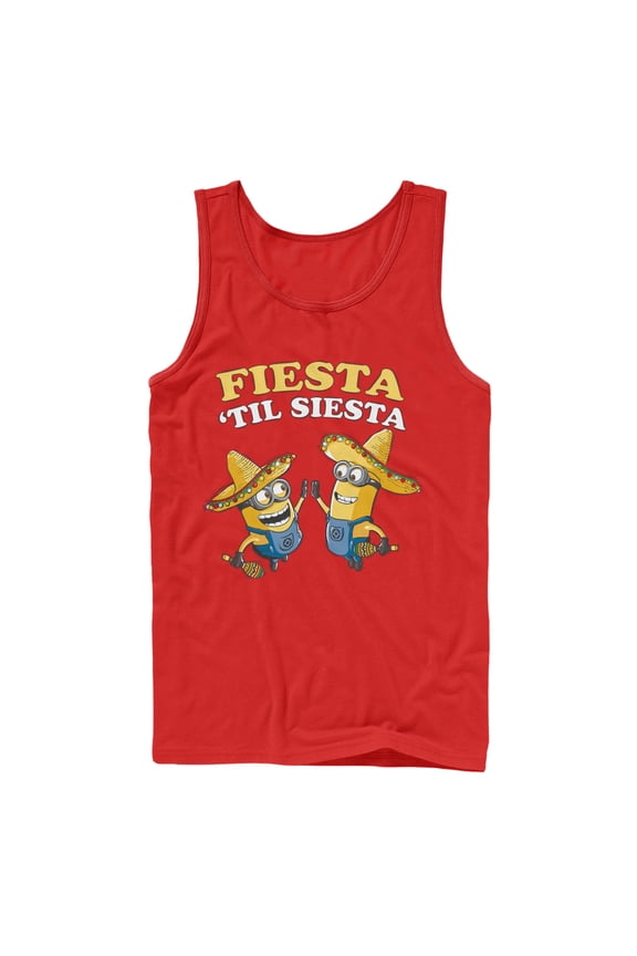 Men's Despicable Me Minions Fiesta Tank Top Red 2X Large