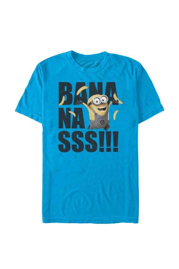 Men's Despicable Me Minions Forever  Graphic Tee Turquoise Large