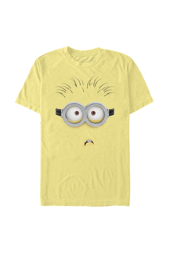 Men's Despicable Me Minions Frown Big Face Bob Graphic Tee Banana 2X Large