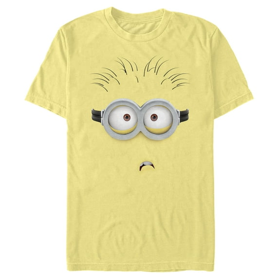 Men's Despicable Me Minions Frown Big Face Bob Graphic Tee Banana Small
