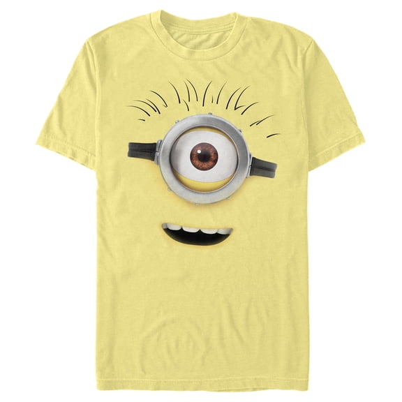 Men's Despicable Me Minions Kevin In Awe Big Face Graphic Tee Banana Large