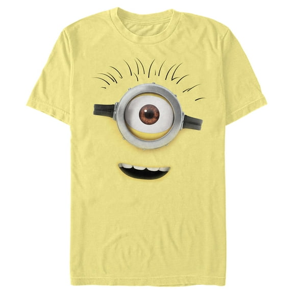 Men's Despicable Me Minions Kevin In Awe Big Face  Graphic Tee Banana Medium