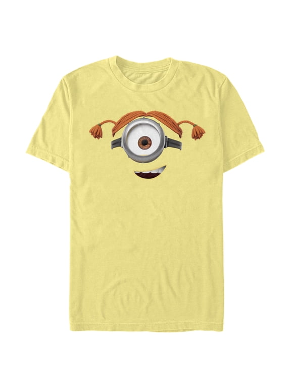 Men's Despicable Me Minions Minions Carl Pigtails Big Face Graphic Tee Banana Large
