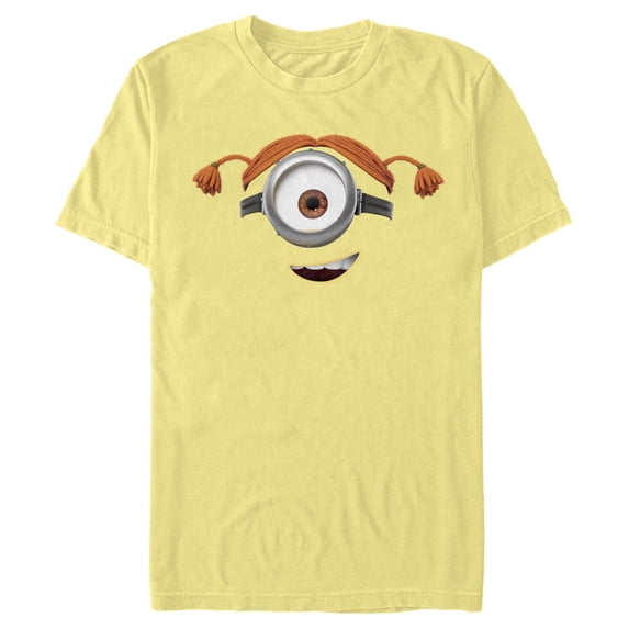 Men's Despicable Me Minions Minions Carl Pigtails Big Face Graphic Tee Banana X Large