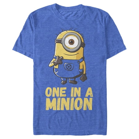 Men's Despicable Me Minions One In A Minion Graphic Tee Royal Blue Heather Large