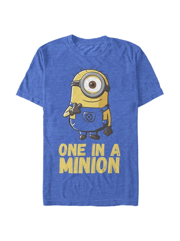 Men's Despicable Me Minions One In A Minion Graphic Tee Royal Blue Heather Large