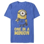 Men's Despicable Me Minions One In A Minion Graphic Tee Royal Blue Heather Medium