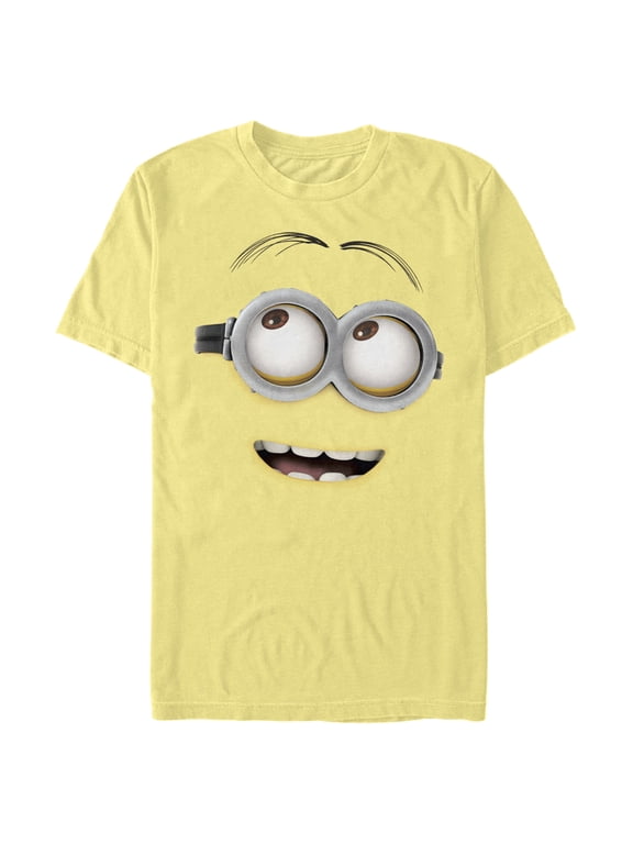 Men's Despicable Me Minions Open Smile Dave Big Face Graphic Tee Banana X Large