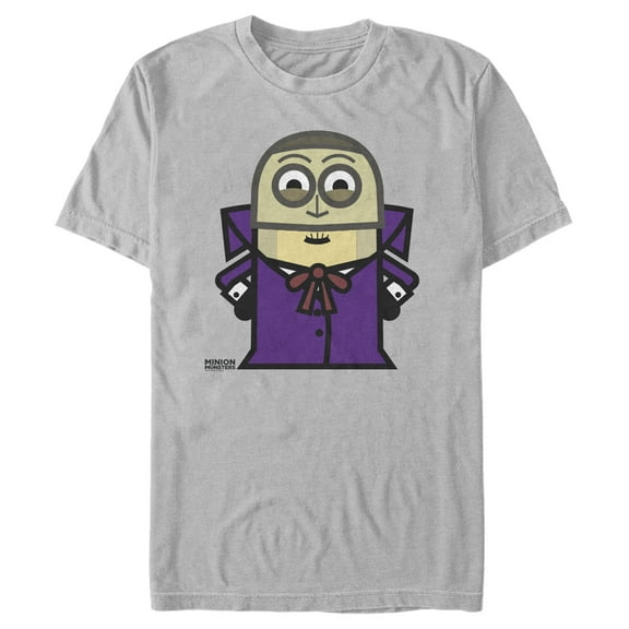 Men's Despicable Me Minions Phantom Of The Opera Graphic Tee Silver 2X Large