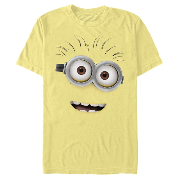 Men's Despicable Me Minions Phil Big Face Open Mouth Graphic Tee Banana Large