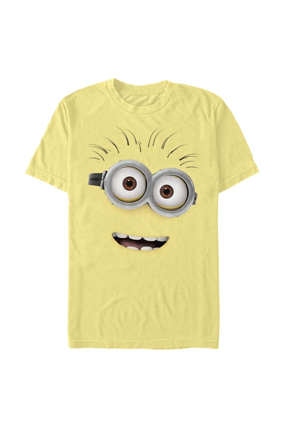 Men's Despicable Me Minions Phil Big Face Open Mouth Graphic Tee Banana Large