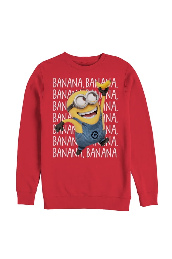 Men's Despicable Me Minions Repeat Sweatshirt Red 2X Large