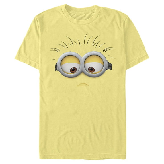 Men's Despicable Me Minions Sad Big Face Phil  Graphic Tee Banana 2X Large