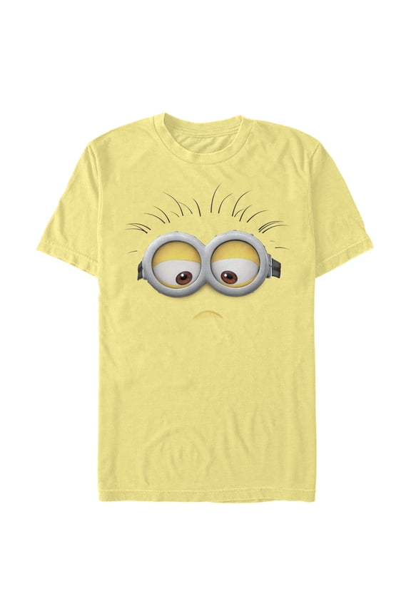 Men's Despicable Me Minions Sad Big Face Phil  Graphic Tee Banana 2X Large