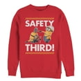 thumbnail image 1 of Men's Despicable Me Minions Safety Third Sweatshirt Red Small, 1 of 3