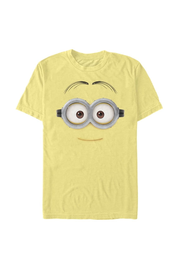 Men's Despicable Me Minions Small Smile Dave Big Face Graphic Tee Banana 2X Large