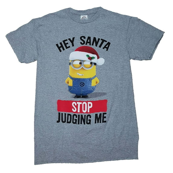 Men's Despicable Me Minions Stop Judging Me Christmas Graphic Tee