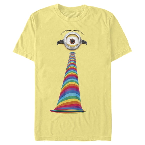 Men's Despicable Me Minions Stuart Birthday Big Face Graphic Tee Banana 3X Large