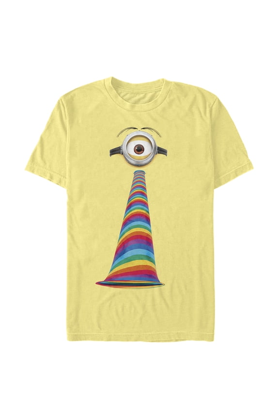 Men's Despicable Me Minions Stuart Birthday Big Face Graphic Tee Banana Large