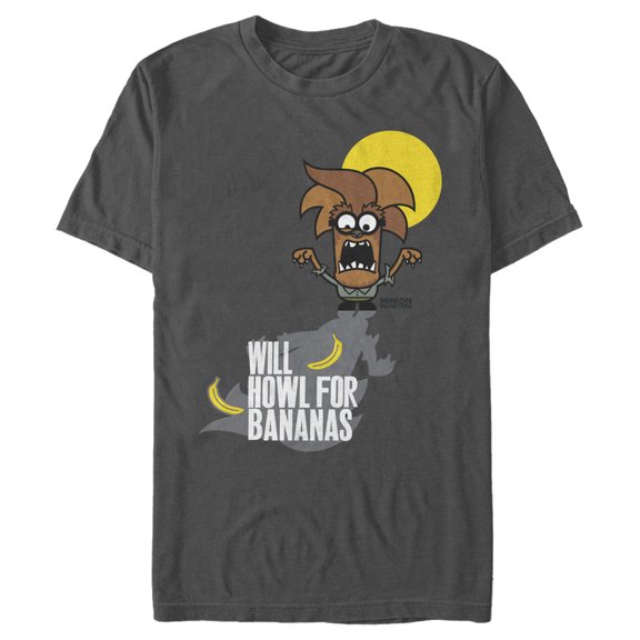 Men's Despicable Me Minions Werewolf Howl Graphic Tee Charcoal Small