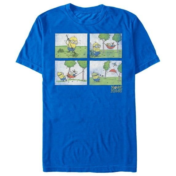 Men's Despicable Me Mower Minions Graphic Tee Royal Blue Large