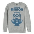 thumbnail image 1 of Men's Despicable Me One in Minion Smile  Sweatshirt Athletic Heather Medium, 1 of 3