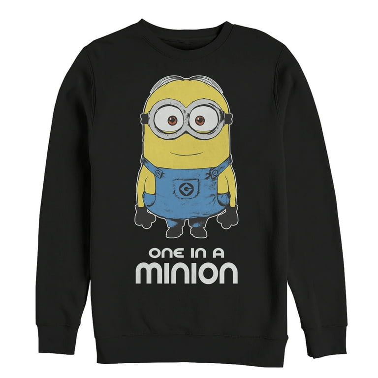 Men s Despicable Me One in Minion Sweatshirt Black 2X Large