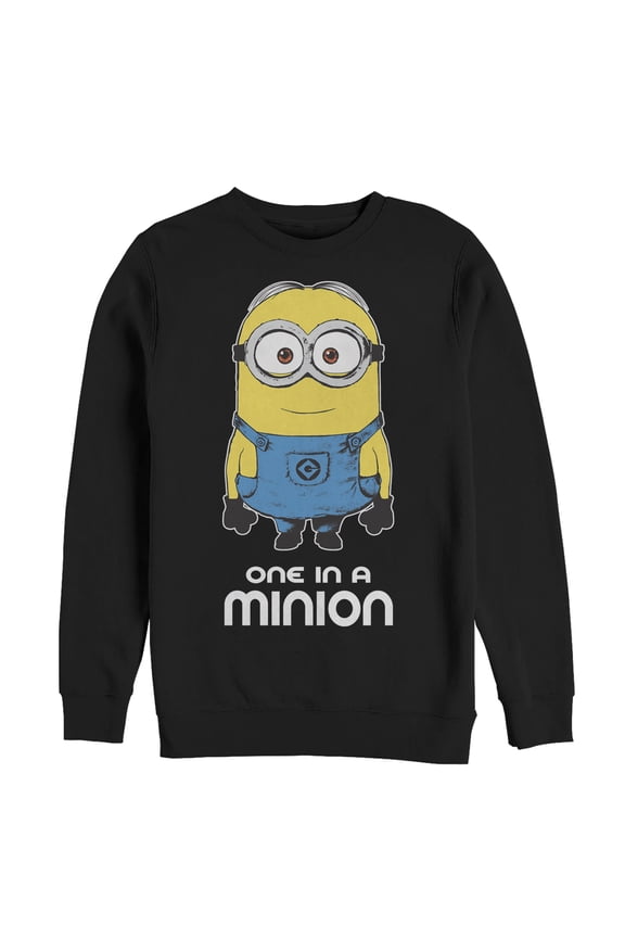 Men's Despicable Me One in Minion Sweatshirt Black Small