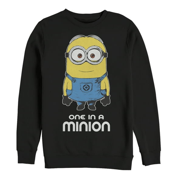 Men's Despicable Me One in Minion  Sweatshirt Black X Large