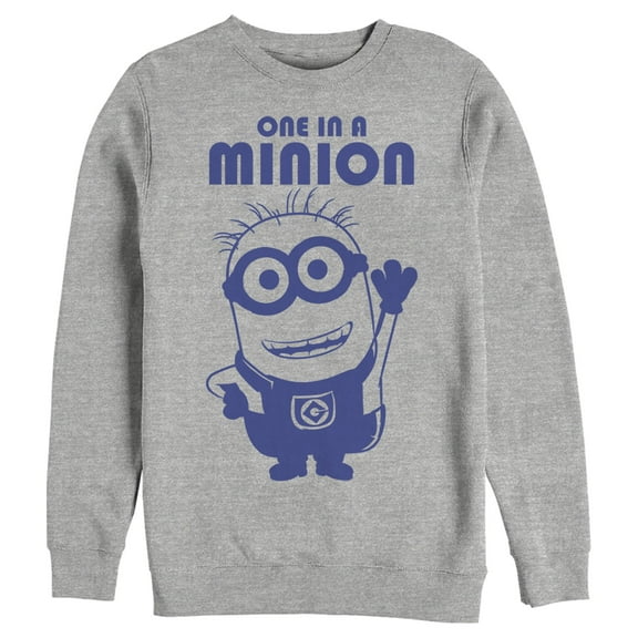 Men's Despicable Me One in Minion Wave  Sweatshirt Athletic Heather X Large