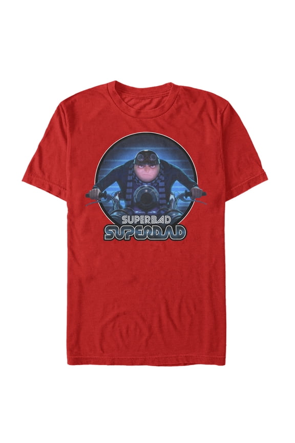Men's Despicable Me Superbad Super Dad Graphic Tee Red 3X Large