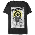 thumbnail image 1 of Men's Despicable Me Top Secret  Graphic Tee Black 5X Large, 1 of 4