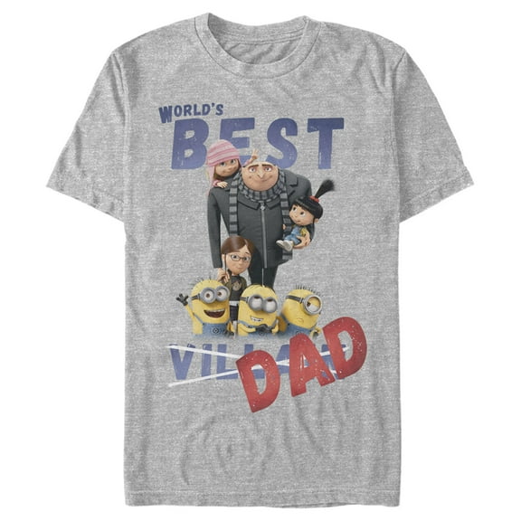 Men's Despicable Me World's Best Dad  Graphic Tee Athletic Heather Medium