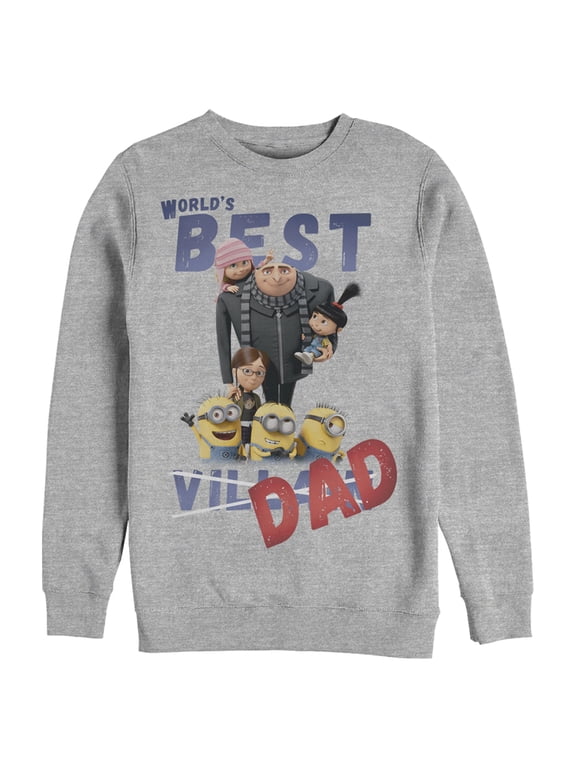 Men's Despicable Me World's Best Dad Sweatshirt Athletic Heather Large