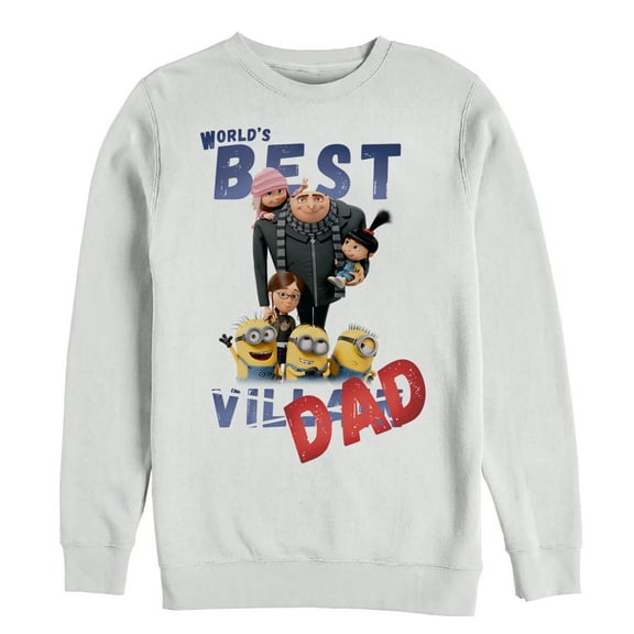 Men's Despicable Me World's Best Villain Dad  Sweatshirt White Large