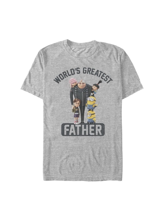 Men's Despicable Me World's Greatest Father Graphic Tee Athletic Heather X Large