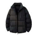 thumbnail image 1 of Men's Detachable Hood Work Jacket with Multiple Zipper Pockets and Thickened Construction, 1 of 8