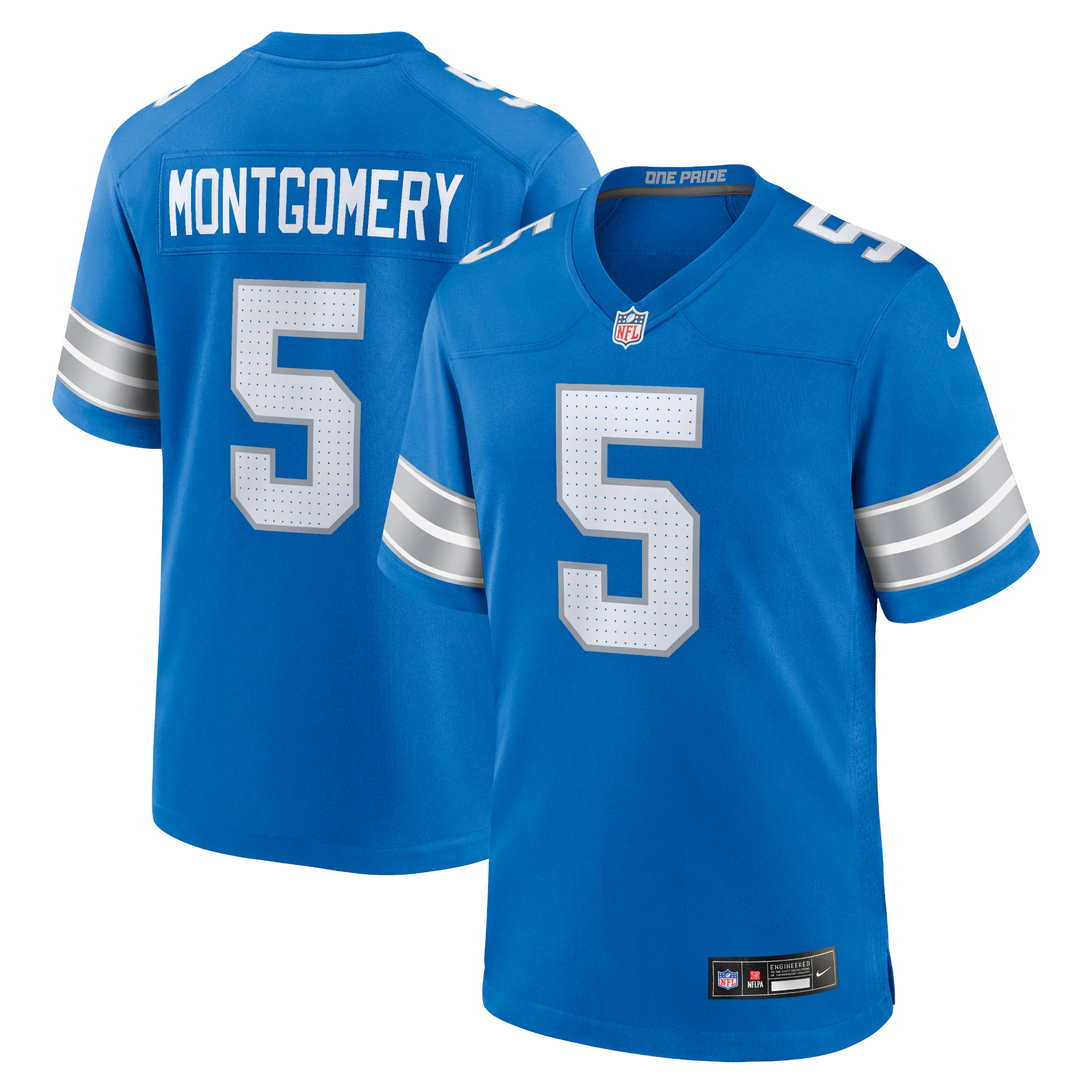 Men's Detroit Li_ons David Montgomery Blue Game Jersey XXXL - Walmart.com